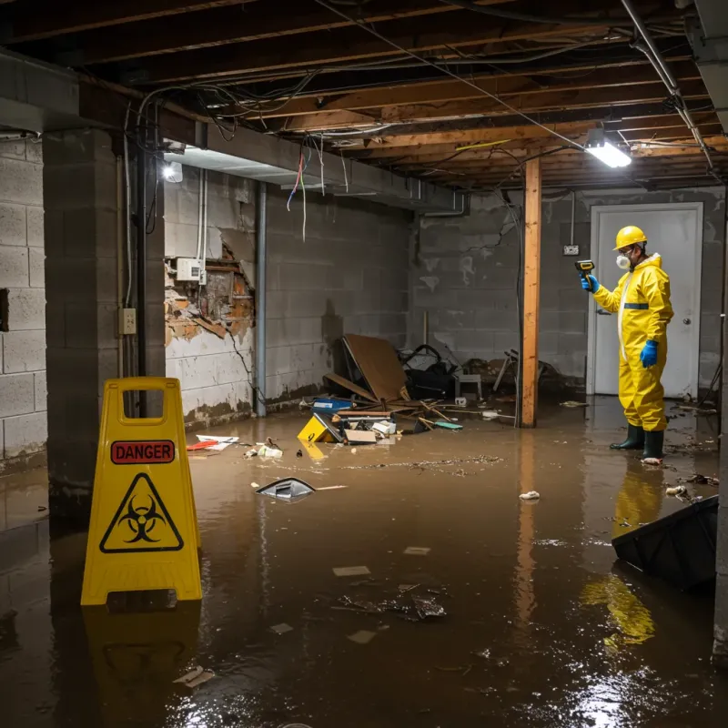 Flooded Basement Electrical Hazard in North Baltimore, OH Property